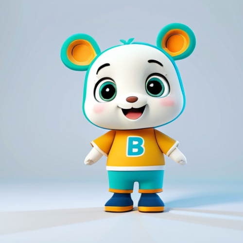 Home 11 A newly introduced BabyBus-style animated character, full body shot, standing in a bright and friendly children's playroom. The character has a soft, pastel color palette, rounded features, large expressive eyes, and a gentle, welcoming smile. It is fully clothed in modest, appropriate attire, designed for young children's entertainment. The background features clean, simple lines and subtle educational elements like colorful building blocks. Perfect anatomy, correct proportions, natural pose, well-formed hands, proper finger count, natural body proportions, professional digital illustration, high quality, safe for work, appropriate content, family-friendly.