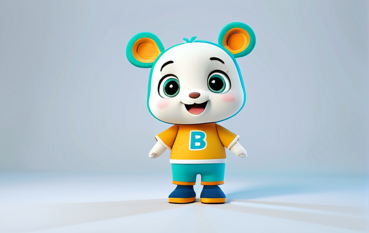 A newly introduced BabyBus-style animated character, full body shot, standing in a bright and friendly children's playroom. The character has a soft, pastel color palette, rounded features, large expressive eyes, and a gentle, welcoming smile. It is fully clothed in modest, appropriate attire, designed for young children's entertainment. The background features clean, simple lines and subtle educational elements like colorful building blocks. Perfect anatomy, correct proportions, natural pose, well-formed hands, proper finger count, natural body proportions, professional digital illustration, high quality, safe for work, appropriate content, family-friendly.