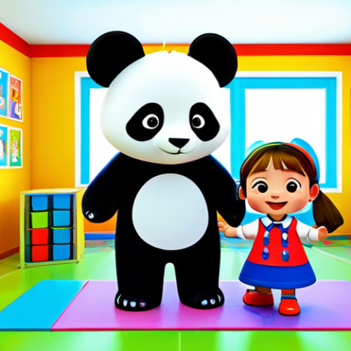 Home 6 A cheerful scene featuring Kiki the panda and Miumiu, along with other cute anthropomorphic animal characters, in a vibrantly colored, well-lit playroom. They are fully clothed in modest, child-friendly attire, engaged in a joyful educational activity involving large, colorful building blocks and a big number chart. The animation style is high-quality, reminiscent of professional children's cartoons, with smooth lines and inviting expressions. The background is simple but rich in primary and secondary colors, suggesting a learning environment. perfect anatomy, correct proportions, natural pose, well-formed hands, proper finger count, natural body proportions, safe for work, appropriate content, fully clothed, family-friendly, high quality, professional illustration.