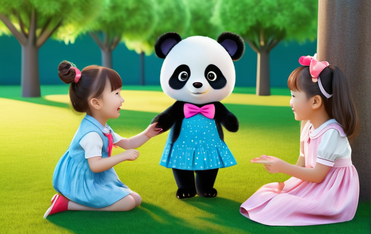 베이비버스 노래의 인기 비결 - Image Prompt 1: Learning Colors and Shapes with Kiki and Miumiu**