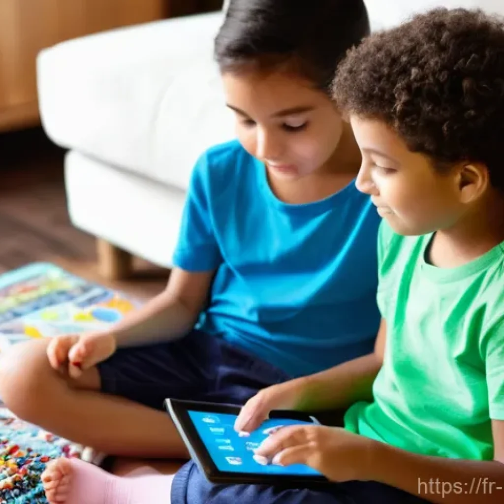 베이비버스의 사회적 영향 분석 - **Prompt: Guided Digital Learning Moment**
    A wide shot of a cozy, brightly lit living room durin...