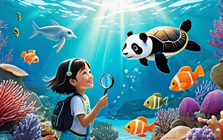 베이비버스 팬덤의 특성과 확산 - **Prompt:** A group of BabyBus characters, including Kiki the panda and Miumiu the bunny, are gather...