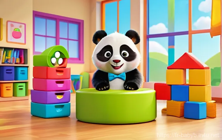 베이비버스 제작 과정 공개 자료 - **Prompt:** An animated scene featuring a group of diverse, happy preschool-aged children, fully clo...